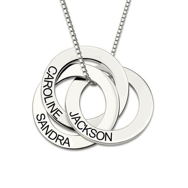 Personalized S925 Silver Russian Circle Necklace